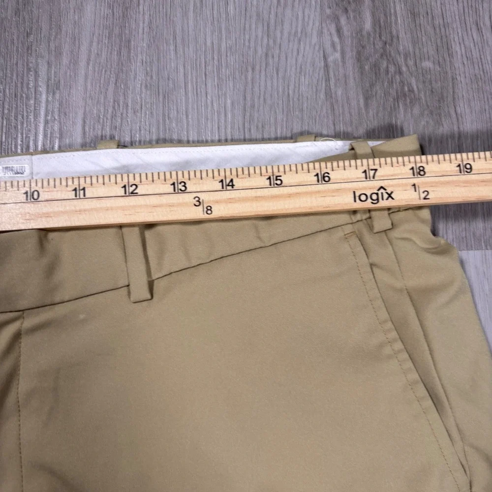 RLX Ralph Lauren Mens Khaki Tan Golf Chino Pants Flat Front Performance Trousers